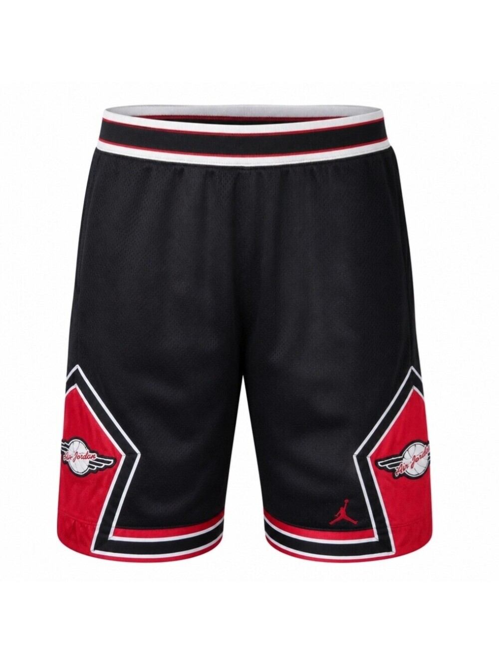 Vtg Nike Air Jordan Wings Shorts Mens 2XL Black Red 20th Anniversary Mesh Y2K
